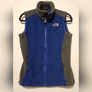 The North Face Blue and Gray Fleece Vest